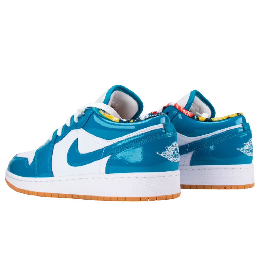 nike air jordan 1 low barcelona cyber teal